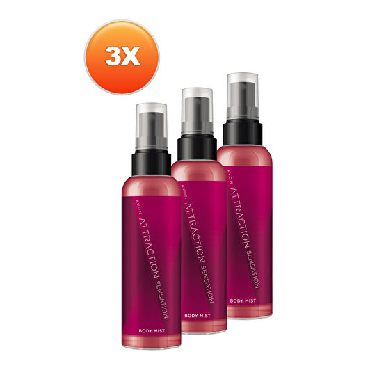 AVON Attraction Sensation Kadın Vücut Spreyi 3lü Set