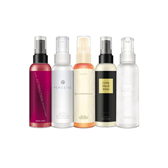 AVON Body Mist Parfümlü Vücut Spreyleri Beşli Paket