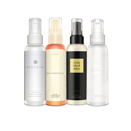 AVON Body Mist Parfümlü Vücut Spreyleri Dörtlü Paket