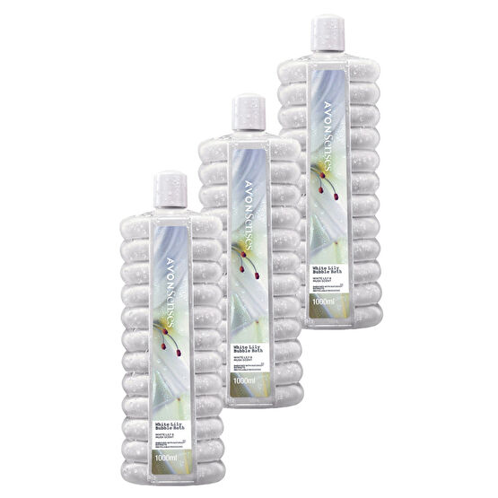 AVON Bubble Bath Beyaz Zambak Kokulu Banyo Köpüğü 1lt 3lü Paket Duş Jelleri ve Banyo Köpükleri Fiyatı