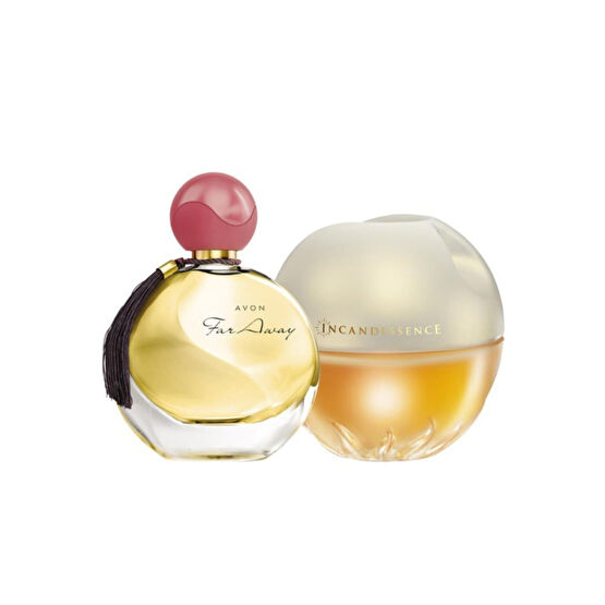 AVON Kadın Far Away Parfüm Edp 50 ml + Avon Incandessence Parfüm Edp 50 ml Parfüm Seti