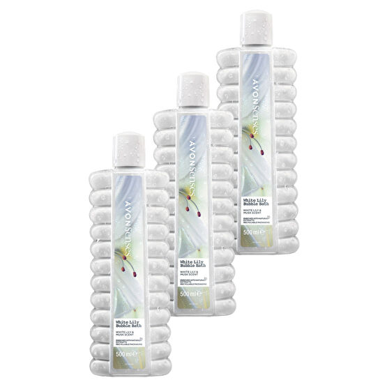 AVON White Lily Zambak Banyo Köpüğü 500 ml 3lü Set Duş Jelleri ve Banyo Köpükleri Fiyatı