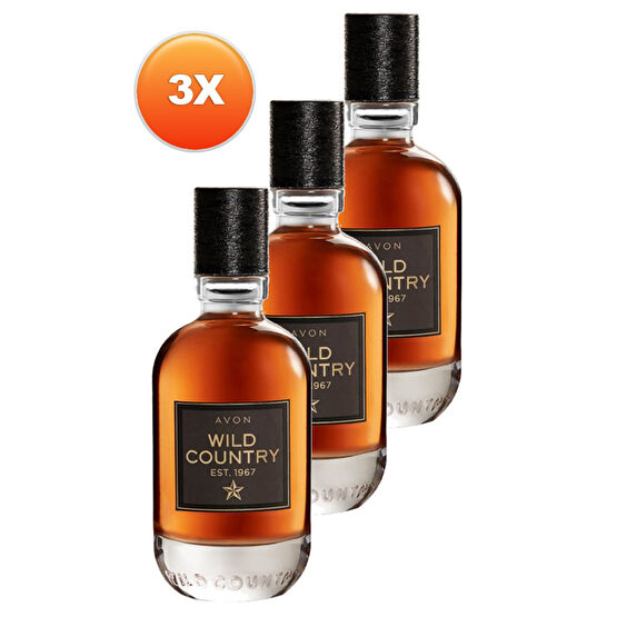 AVON Wild Country Erkek Parfüm Edt 75 ml 3lü Set