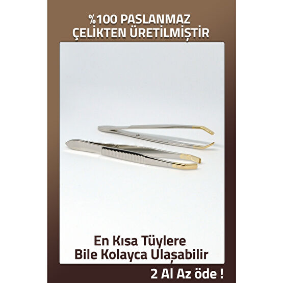 Aytan Home (2 Adet) %100 Çelik Cımbız (tüy Kıl Alma Kaş Bıyık Ağda Yüz Cilt Epilasyon Cımbızı) Cımbızlar Fiyatı