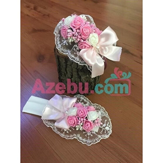 Azebu Anne Bebek Lohusa Tacı Takımı Açık Pembe Lohusa Fiyatı
