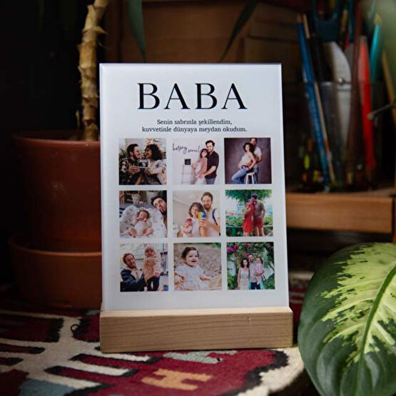 Babaya 13x18 Ahşap Stantlı Akrilik Çerçeve