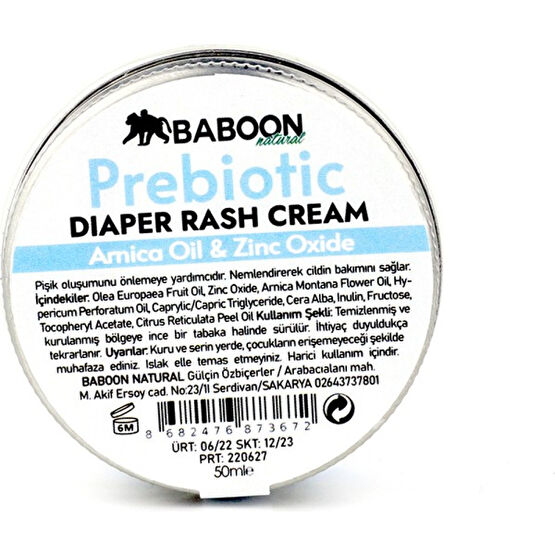 Baboon Natural Baboon Prebiyotikli Pişik Önleyici Krem - Prebiotic Diaper Rash Cream Pişik Önleyici Krem Fiyatı