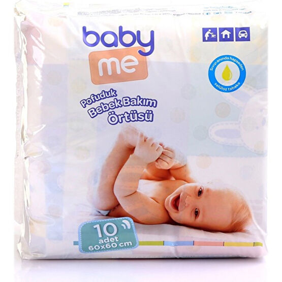 Baby Me Pofuduk Alt Değiştirme Örtüsü 10 Adet 60*60 Bebek Alt Açma Minderi Fiyatı