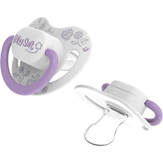 Baby Soft Damaklı Silikon Emzik 0-6 Ay Lila - 0 - 6 Ay Emzik Fiyatı