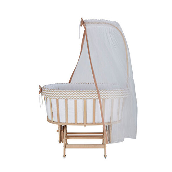 Baby Tech 56x92 CM Ekstra Boyasız Sepet Beşik - Kahve Zikzaklı Uyku Seti Bebek Oyun Parkı & Beşikleri Fiyatı