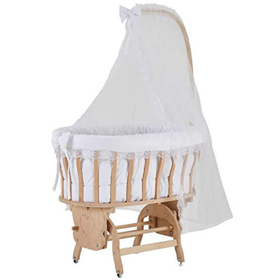 Baby Tech 58x93 CM Ekstra Boyasız Ahşap Sepet Beşik Bebek Oyun Parkı & Beşikleri Fiyatı