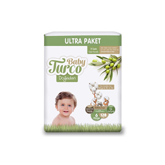 Baby Turco Doğadan Ultra Fırsat Paketi 6 Numara 128 Li Bebek Bezi Fiyatı