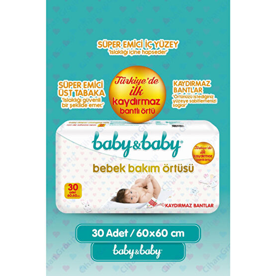 Baby&Baby Bebek Bakım Örtüsü 60x60cm Alt Açma Bezi 30lu Paket Bebek Alt Açma Örtüsü Fiyatı
