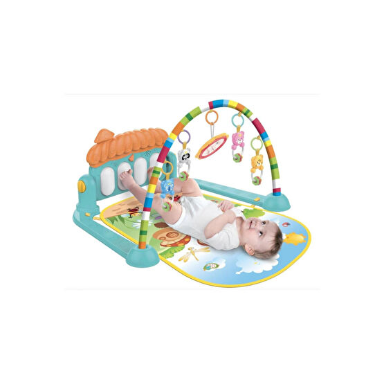 BABYCİM Sevimli Piyanolu Sesli Işıklı Aynalı Oyun Halısı Bebek Odası Halı Fiyatı