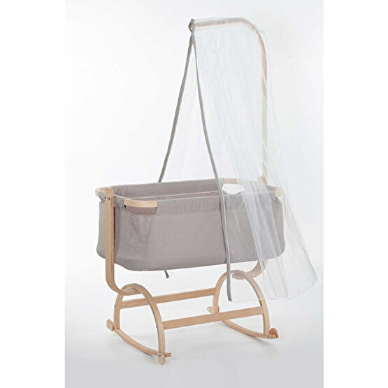 Babycom 53x83 CM Vega Naturel Ahşap Gri Sallanır Beşik Bebek Oyun Parkı & Beşikleri Fiyatı