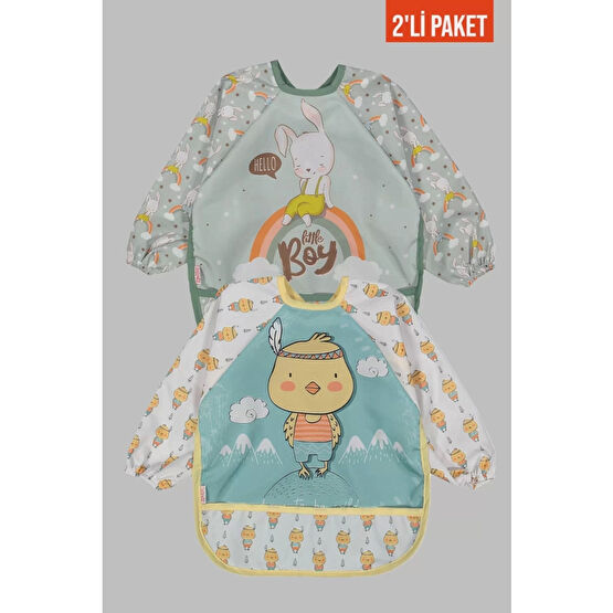 Babydonat Giyilebilir Kollu Mama Önlüğü 0-2 Yaş (CİVCİV LİTTLE) Standart Beden Mama Önlüğü Fiyatı
