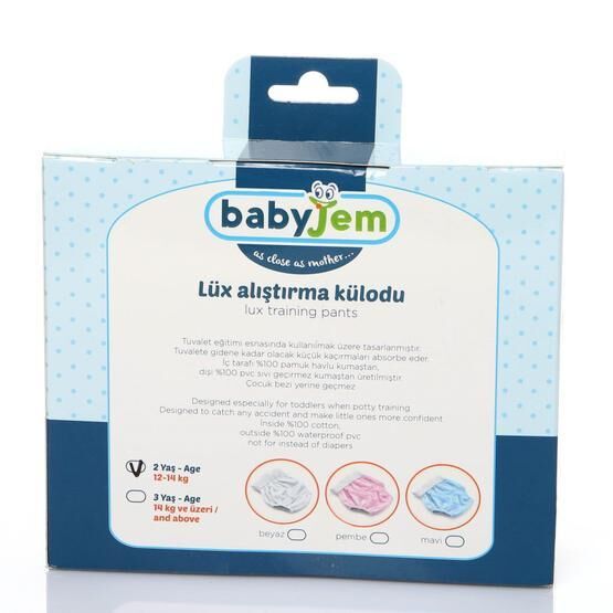 Babyjem 2'li Mavi Lüx Bebek Alıştırma Külodu