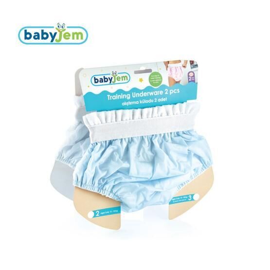 Babyjem 2'li Mavi Lüx Bebek Alıştırma Külodu