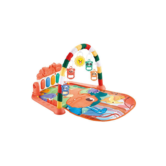 BabyLondy Dinozorlu Güneşli Piyanolu Bebek Oyun Halısı Eğitici Oyuncak Pembe Bebek Odası Halı Fiyatı
