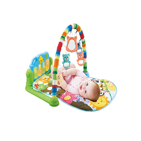 BabyLondy Piyanolu Bebek Oyun Halısı Eğitici Oyuncak Mavi Ekonomik Model Bebek Odası Halı Fiyatı