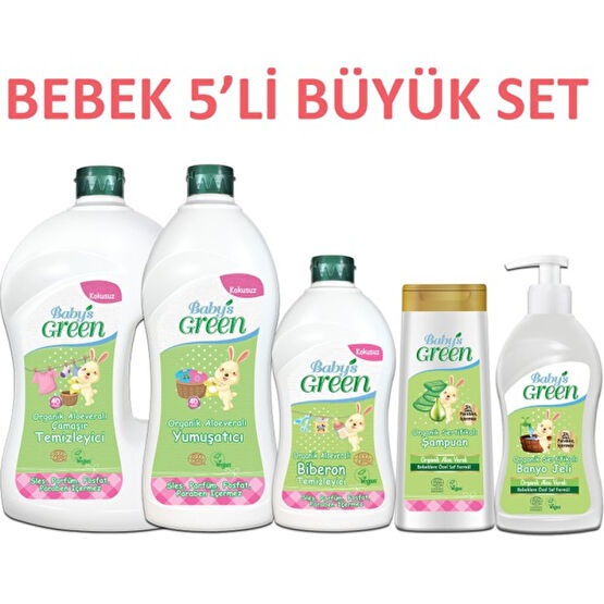 Baby's Green Organik Yeni Doğan Bebek Bakım Seti 5 Li Ecocert Onaylı Bebek Bakım Seti Fiyatı