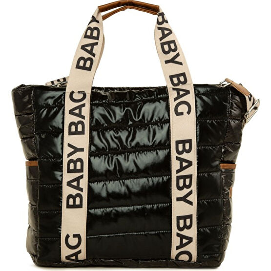 Bagmori Baby Bag Kolonlu Nakışlı Puf Anne Bebek Çantası - Siyah Bebek Bakım Çantası Fiyatı