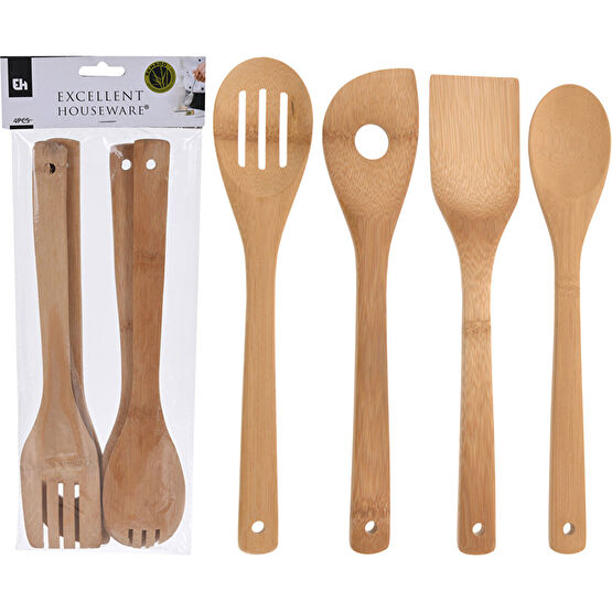 Bambu Servis Set 4 Parça Çatal / Kaşık / Bıçak Takımları Fiyatı