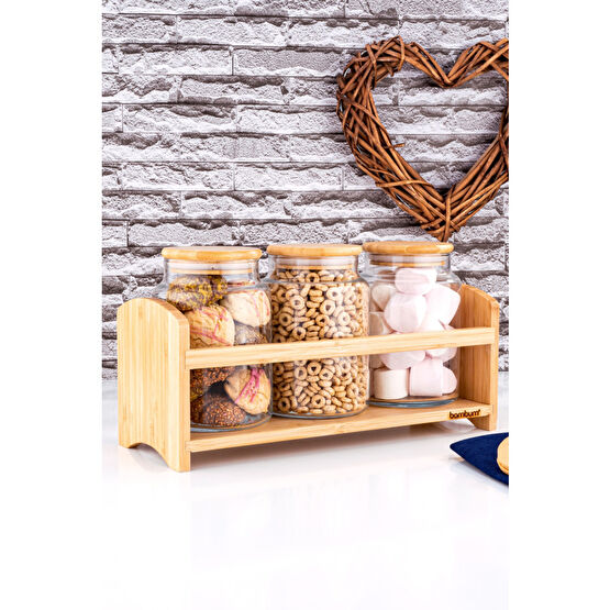 Bambum Bench - 4 Parça Standlı Baharatlık Seti Küçük Baharat Setleri & Baharatlıklar Fiyatı