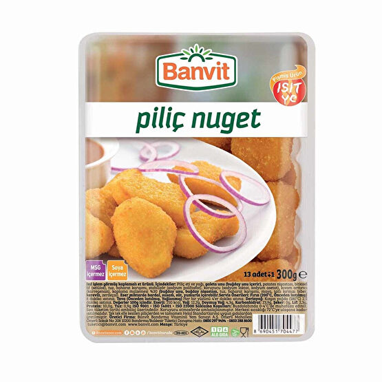 Banvit Piliç Nuget Küvet 300 Gr Beyaz Et Fiyatı