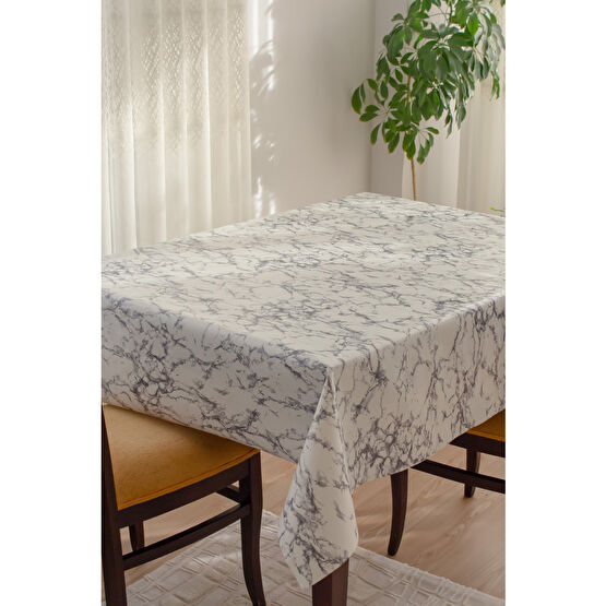 Barış Home Collection Astarlı Silinebilir Hijyenik Mermer Desenli Muşamba Pvc Masa Örtüsü 140 x 180 Beden Masa Örtüsü Fiyatı