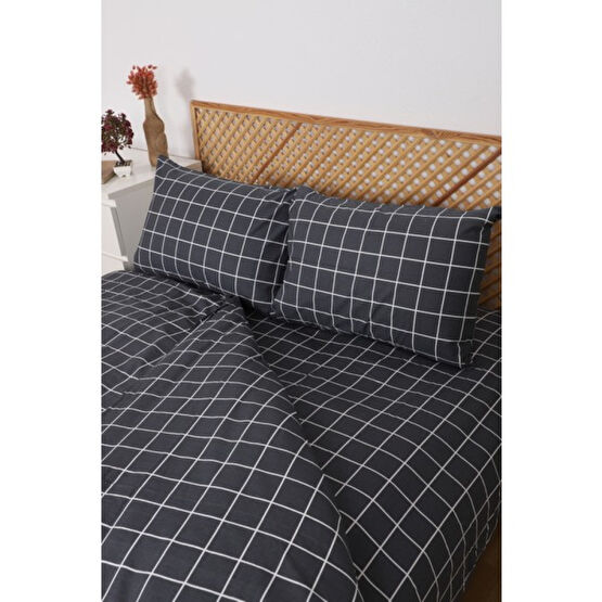 Başal Tekstil Başal Tekstil linen Antresit Çift Kişilik Çarşaflı Lastikli Nevresim Takımı , Yatak Odası ve Baza Yatak Için Nevresim - 200 x 220 cm Nevresim Takımı Fiyatı