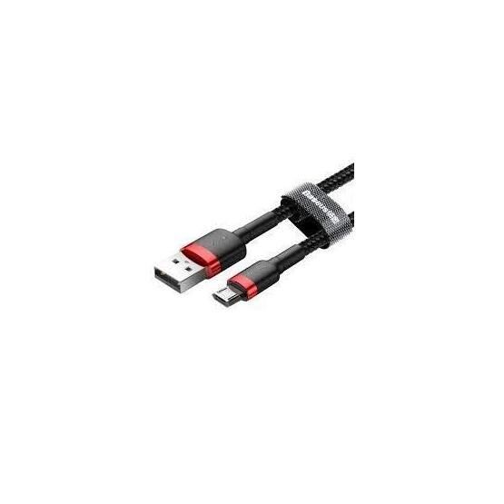 Baseus Kırmızı 1 m 2.4 A USB Type A & Micro USB Cafule Serisi Şarj & Data Aktarım Kablosu