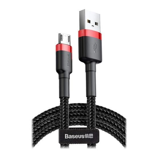 Baseus Kırmızı 1 m 2.4 A USB Type A & Micro USB Cafule Serisi Şarj & Data Aktarım Kablosu