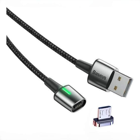 Baseus Siyah 1 mt USB Type C & Lightning & Micro USB Şarj Data Aktarım Kablosu