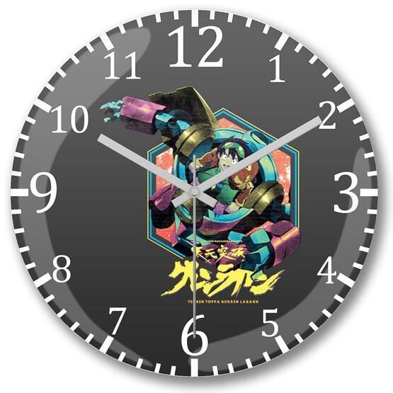 Baskı Dükkanı Tengen Toppa Gurren Lagann Bombeli Gerçek Cam Duvar Saati Duvar Saati Fiyatı