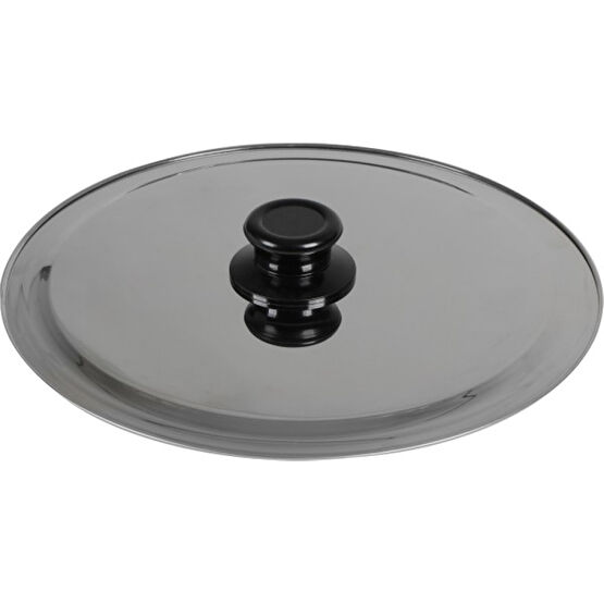 Baydursan Tava Kapağı Paslanmaz Çelik Kalın Metal Parlak Tava Kapağı 22 (Tencere Tava Uyumlu) - 22 cm - Gümüş Tavalar Fiyatı