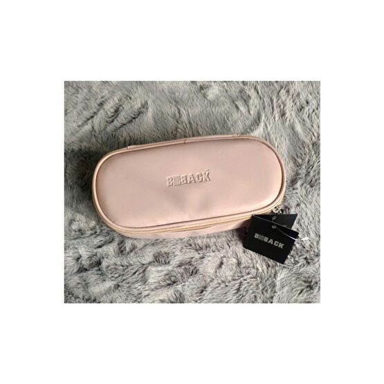 BBACK Oval Fermuarlı Kalem Kutusu Suni Deri Uçuk Pembe Kalemlik (Kalem Kutusu) Fiyatı