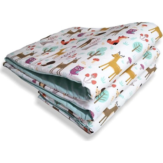Bebek Özel Bebek Çocuk Beşik Kenar Koruma 70 x 110 Park Beşik Için (4 Parça) Bariyer Bumper Sevimli Orman/mint Bebek Uyku Seti Fiyatı