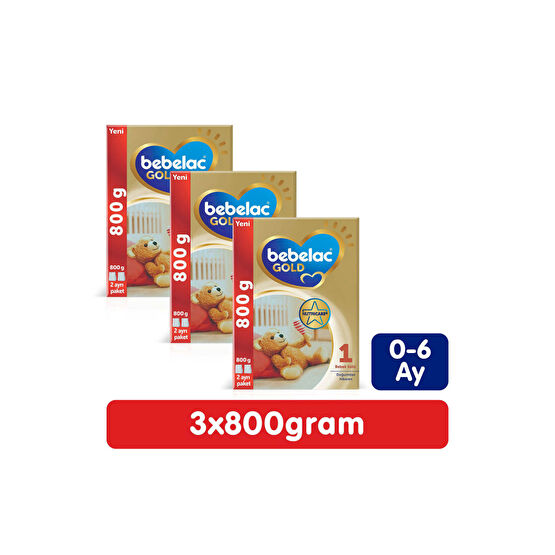 Bebelac Gold 1 3lü 800 Gr 0-6 Ay Mega Paket