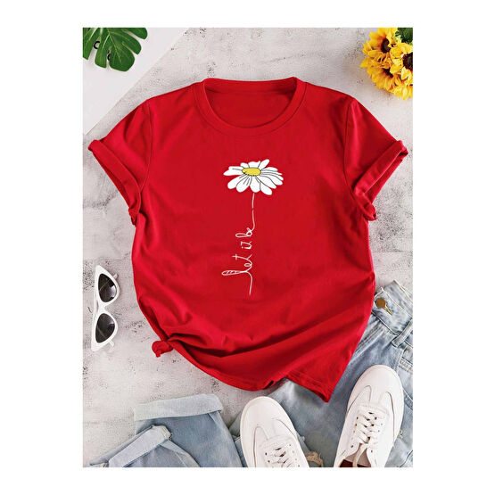 BEGRİFF Unisex Papatya Baskılı Tshirt 24-36 Ay Beden Bayan T-shirt Fiyatı