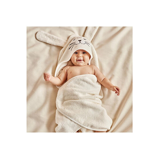 Bella Maison %100 Pamuk Rabbit Kundak Havlu Ekru (75X75 CM)
