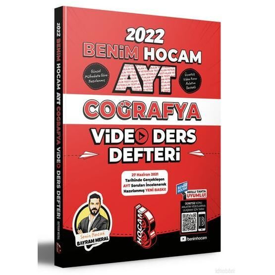 Benim Hocam Yayınları 2022 AYT Coğrafya Video Ders Defteri