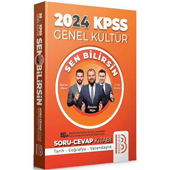 Benim Hocam Yayınları Benim Hocam KPSS 2024 Genel Kültür Sen Bilirsin Tarih Coğrafya Vatandaşlık Soru Cevap Kitabı