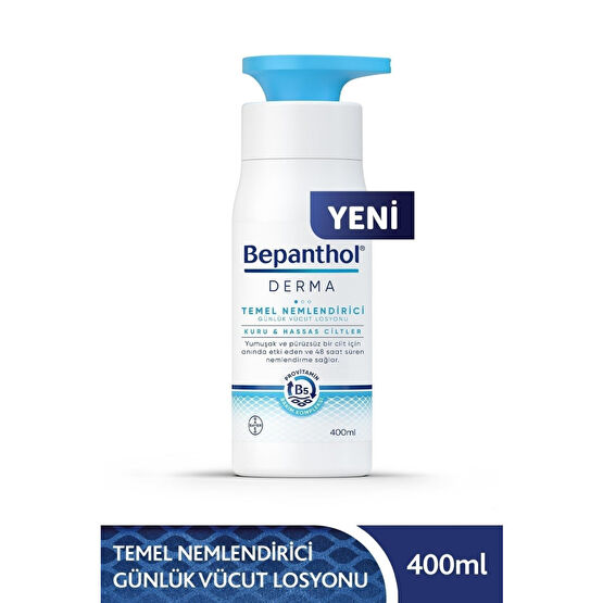 Bepanthol Derma Temel Nemlendirici Günlük Vücut Losyonu 400 ml  Kuru ve Hassas Ciltler Vücut Losyonu ve Nemlendiricileri Fiyatı