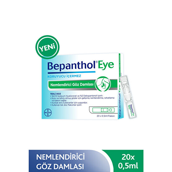 Bepanthol Eye Nemlendirici Göz Damlası Tekli Doz 20x0.5ml.
