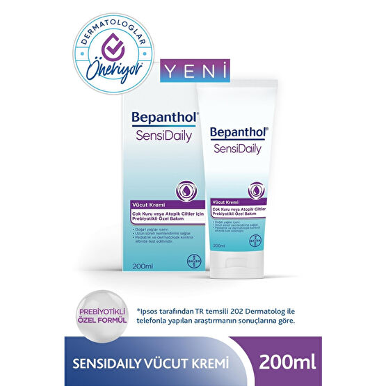 Bepanthol Sensidaily Vücut Kremi 200ml Vücut Losyonu ve Nemlendiricileri Fiyatı