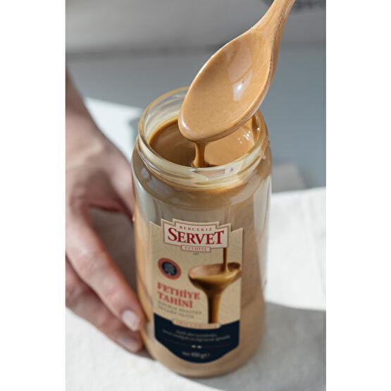 BERCEKIZ SERVET ŞEKERLEME Taze Üretilmiş Çifte Kavrulmuş Fethiye Tahini - 450 gr - Yerli Susam Tahin Pekmez ve Helva Fiyatı