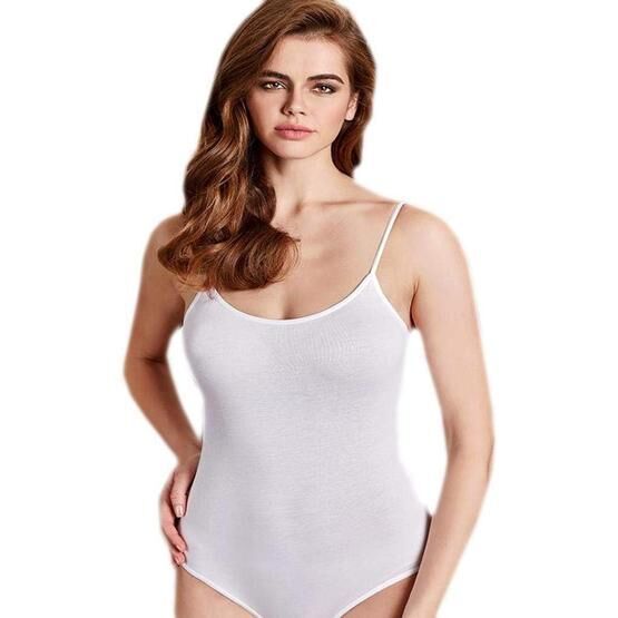 Berrak 2081 Beyaz Kadın Çıtçıtlı Body