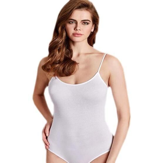 Berrak 2081 Beyaz Kadın Çıtçıtlı Body