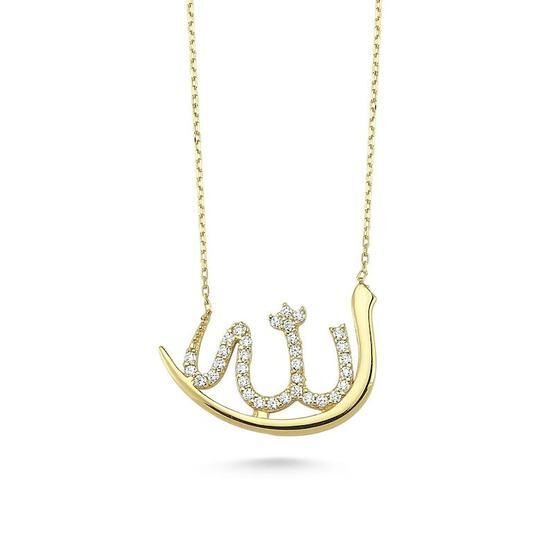 Besay Gold 14 Ayar Allah Yazılı Altın Kolye Altın Kolye Fiyatı